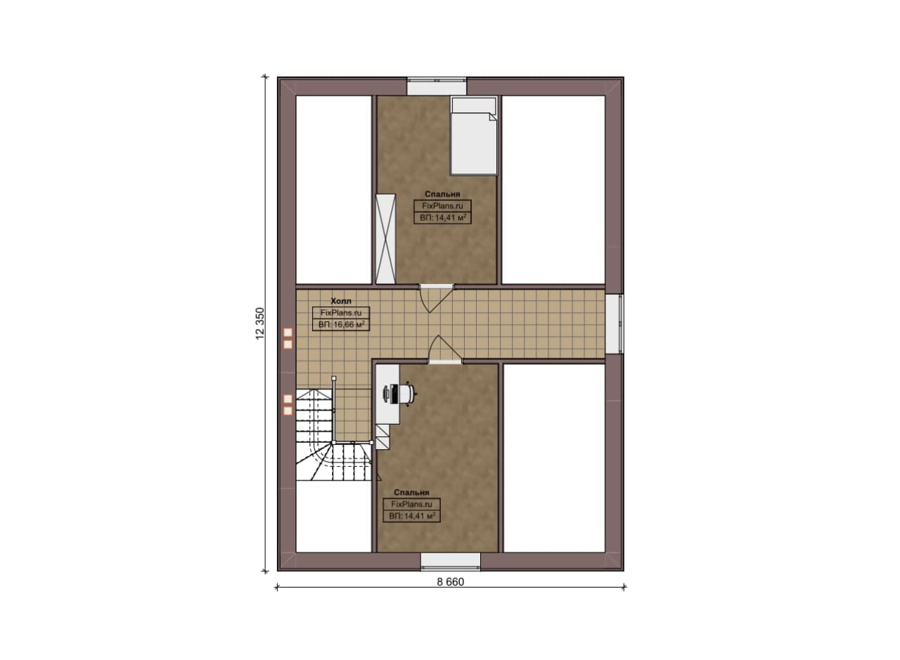 План мансардного этажа — проект F-6650