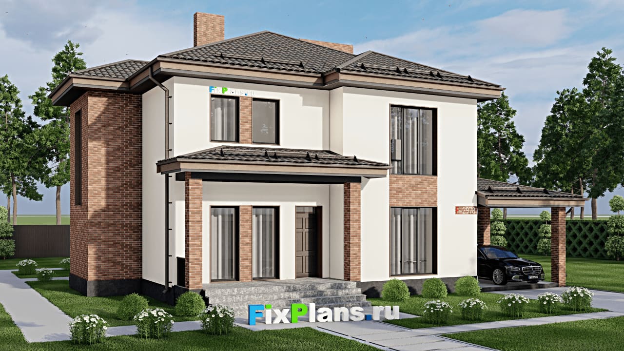 Двухэтажный дом F - 2978 — фасад
