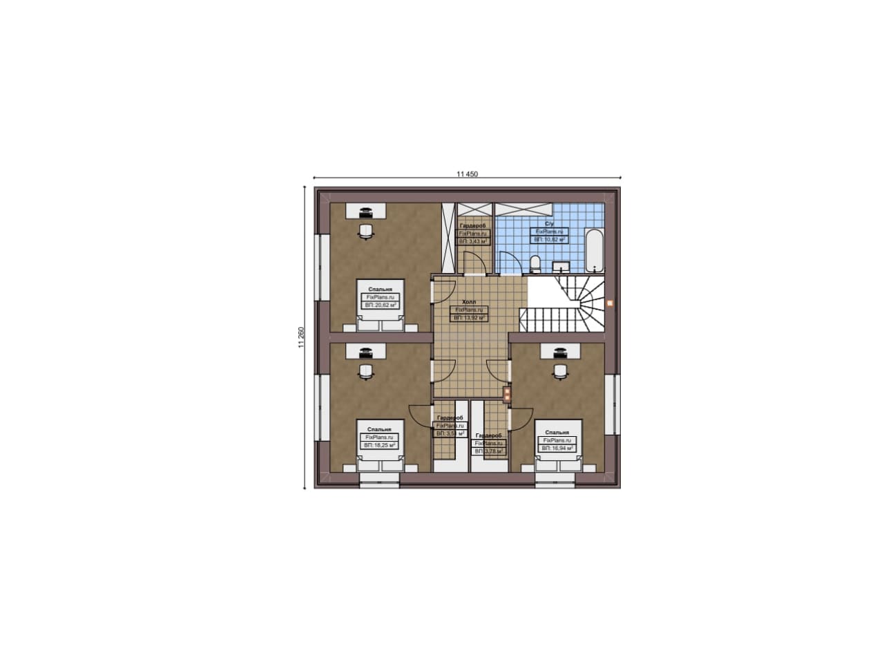 План мансардного этажа — проект F-6488