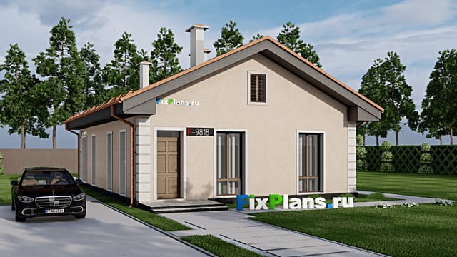 Одноэтажный дом F-9818