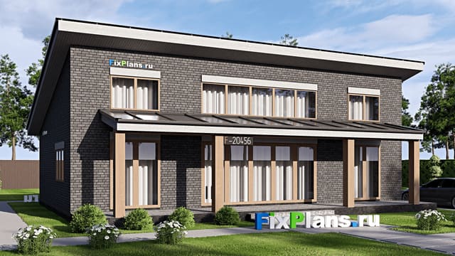 Одноэтажный дом F-20456