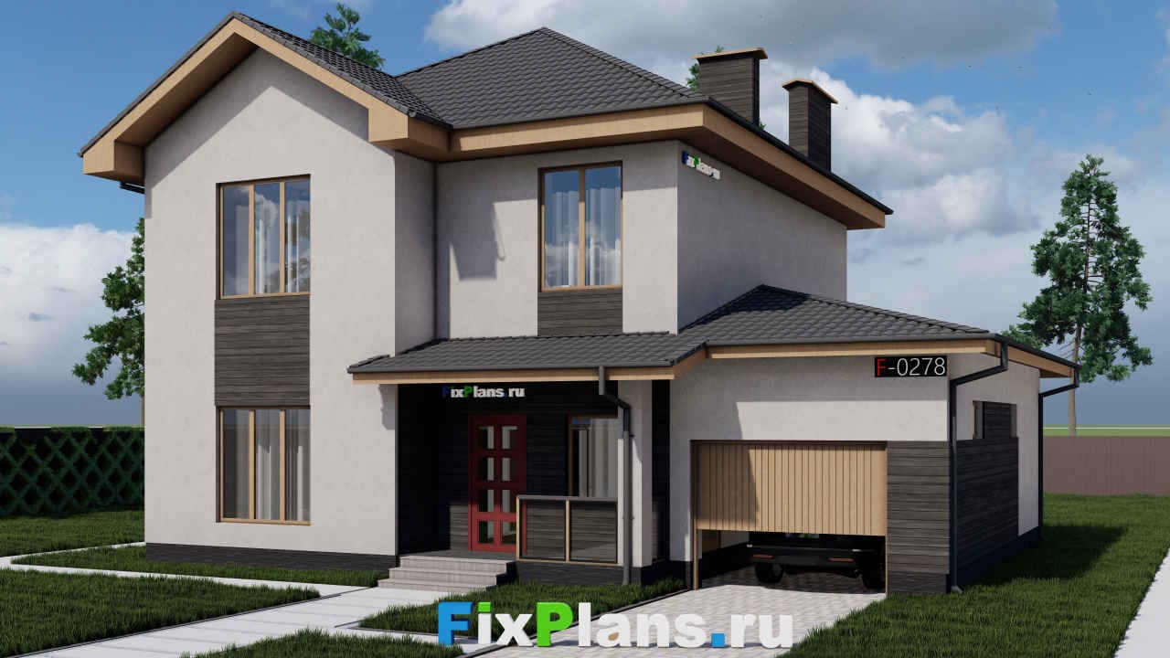 Двухэтажный дом F - 0278i — фасад
