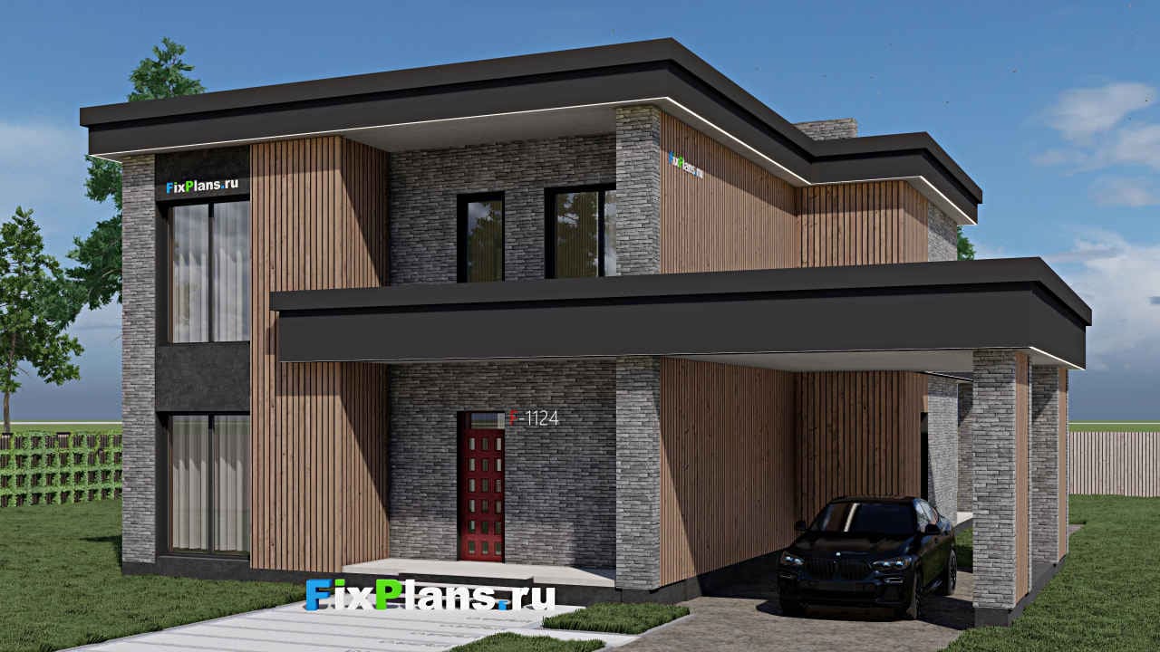 Двухэтажный дом F - 1124 — фасад
