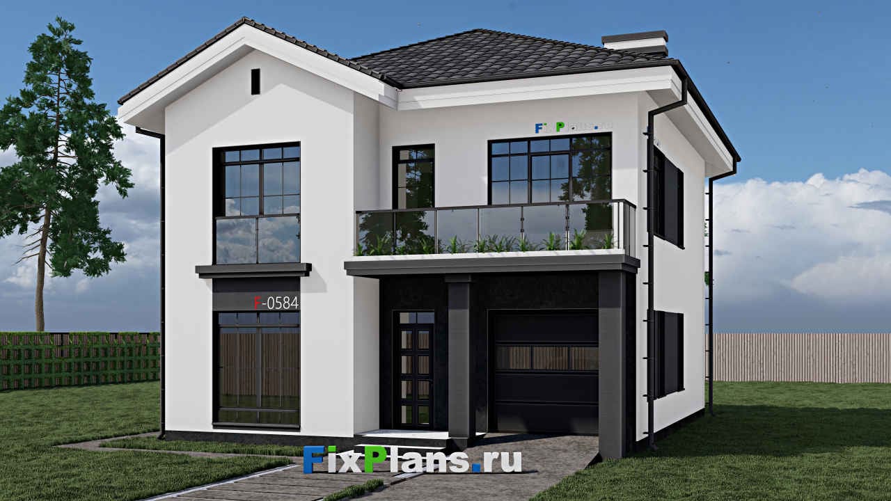 Двухэтажный дом F - 0782 — фасад